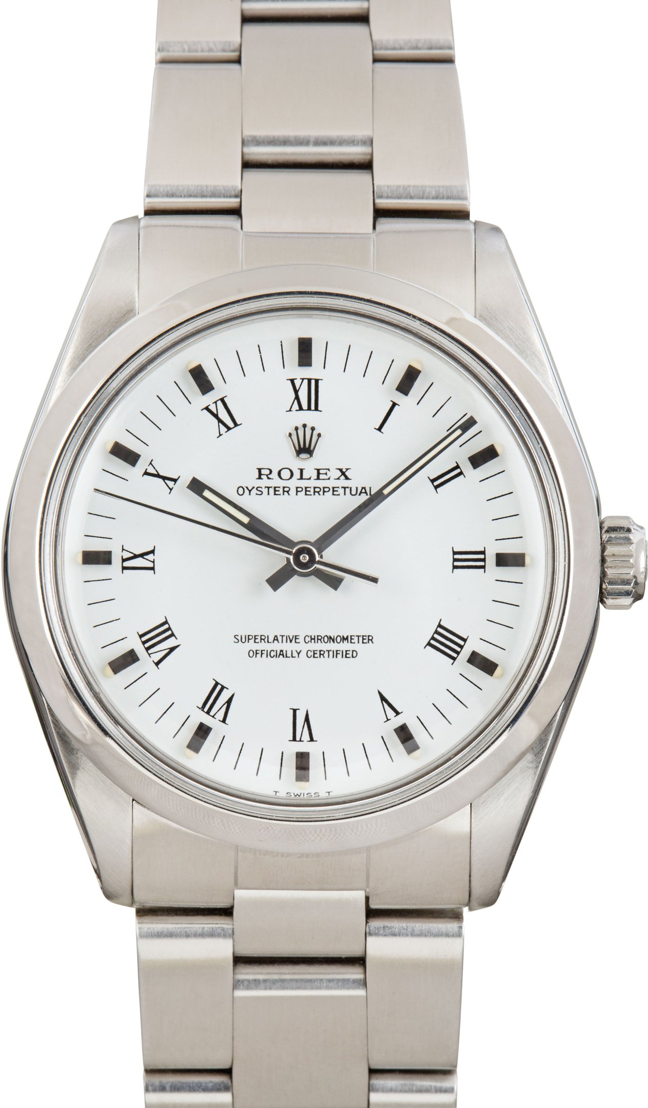 zUsed-Rolex-Oyster-Perpetual-34-1002-White-Roman-Dial-SKU175465 Clean Factory Super Clone Rolex Oyster Perpetual 1002 34mm - Image 1