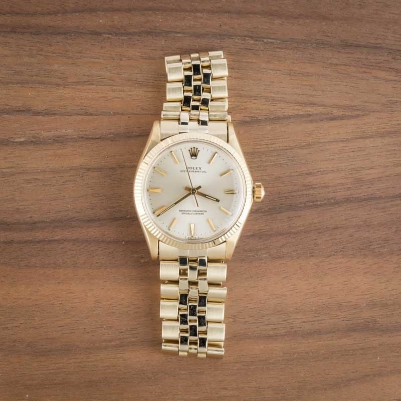 Clean Factory Super Clone Rolex Oyster Perpetual 34 Gold 1966