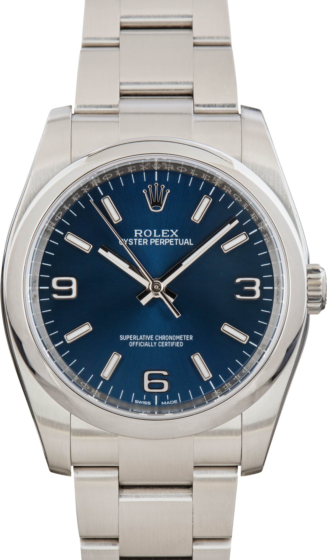 zUsed-Rolex-Oyster-Perpetual-36-116000-Black-Arabic-Dial-SKU181200 Clean Factory Super Clone Rolex Oyster Perpetual 36 Ref 116000 Blue Dial - Image 1