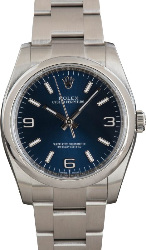 Clean Factory Super Clone Rolex Oyster Perpetual 116000 Blue Arabic Dial
