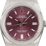 Super Clone Rolex Oyster Perpetual 36mm Red Grape Dial AAA