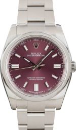 Super Clone Rolex Oyster Perpetual 36mm Red Grape Dial AAA