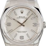 Clean Factory Super Clone Rolex Oyster Perpetual 36mm 116000 Silver Arabic Dial