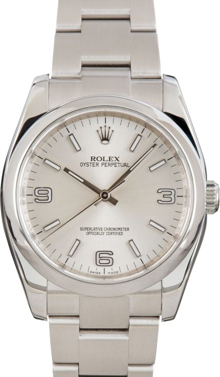 Clean Factory Super Clone Rolex Oyster Perpetual 36mm 116000 Silver Arabic Dial