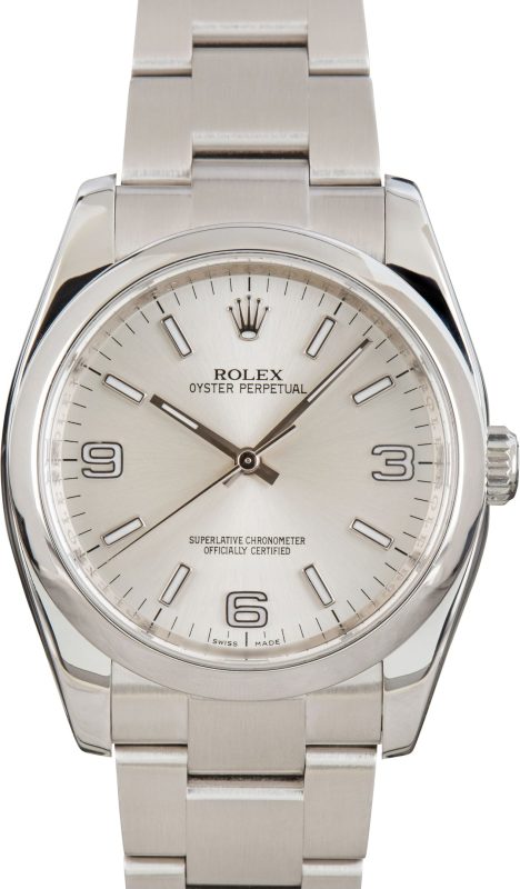 Clean Factory Super Clone Rolex Oyster Perpetual 36mm 116000 Silver Arabic Dial