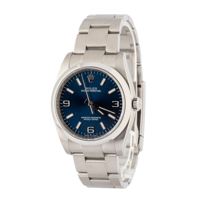 Clean Factory Super Clone Rolex Oyster Perpetual 116000 Blue Arabic Dial