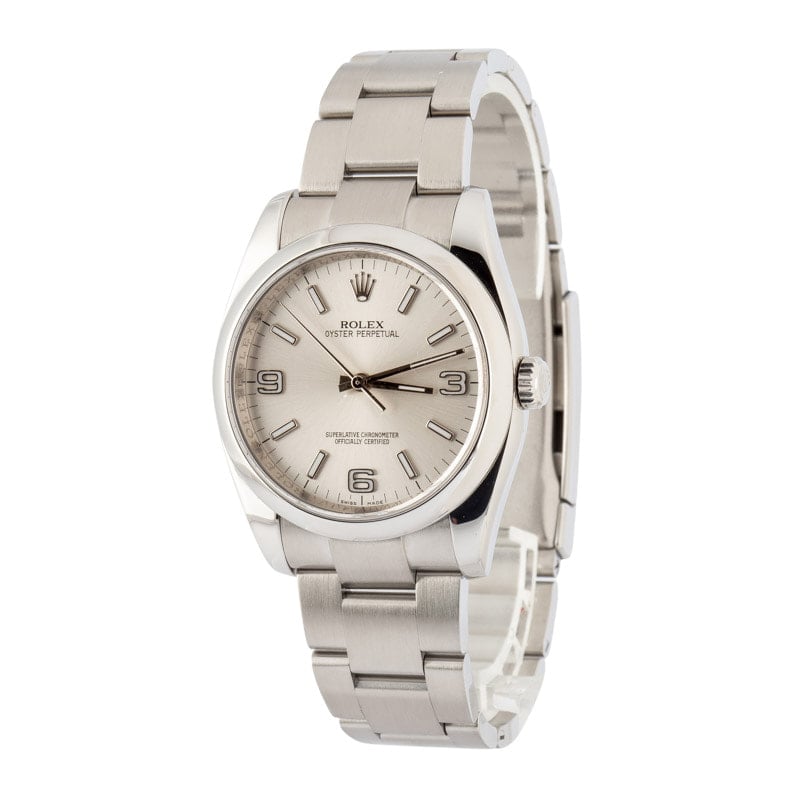 Clean Factory Super Clone Rolex Oyster Perpetual 36mm 116000 Silver Arabic Dial