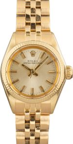 Super Clone Rolex Lady Oyster Perpetual 6719 Yellow Gold AAA