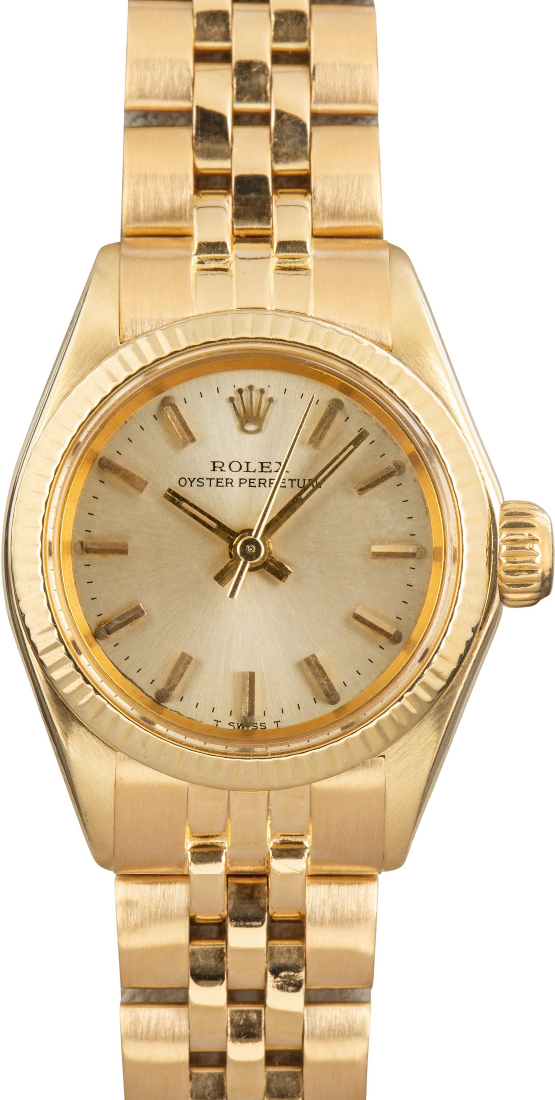 zUsed-Rolex-Oyster-Perpetual-6719-SKU181042 Super Clone Rolex Lady Oyster Perpetual 6719 Yellow Gold AAA - Image 1