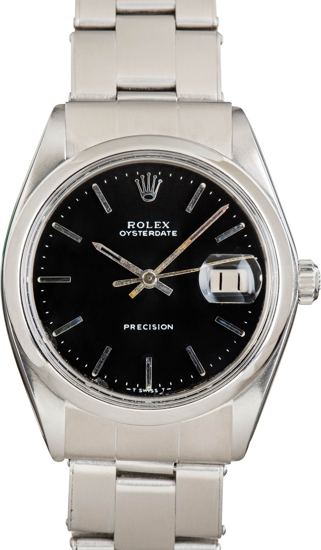 zUsed-Rolex-OysterDate-6694-Black-Dial-SKU180071 Clean Factory Super Clone Rolex Oysterdate 6694 Stainless Steel - Image 1