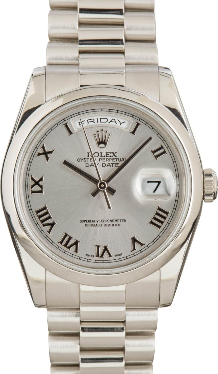 Clean Factory Super Clone Rolex Day-Date 36 Platinum 118206 - Image 2