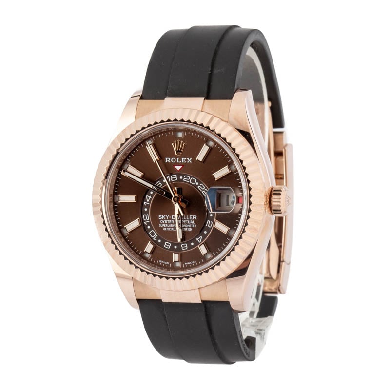 Clean Factory Super Clone Rolex Sky-Dweller 326235 Rose Gold