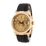 Super Clone Rolex Sky-Dweller 326238 Champagne Dial Yellow Gold - Image 3
