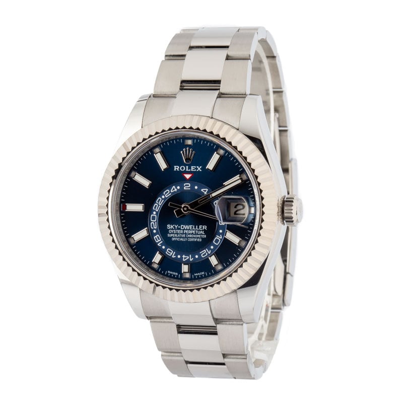 Super Clone Rolex Sky-Dweller 326934 Blue Dial Clean Factory AAA