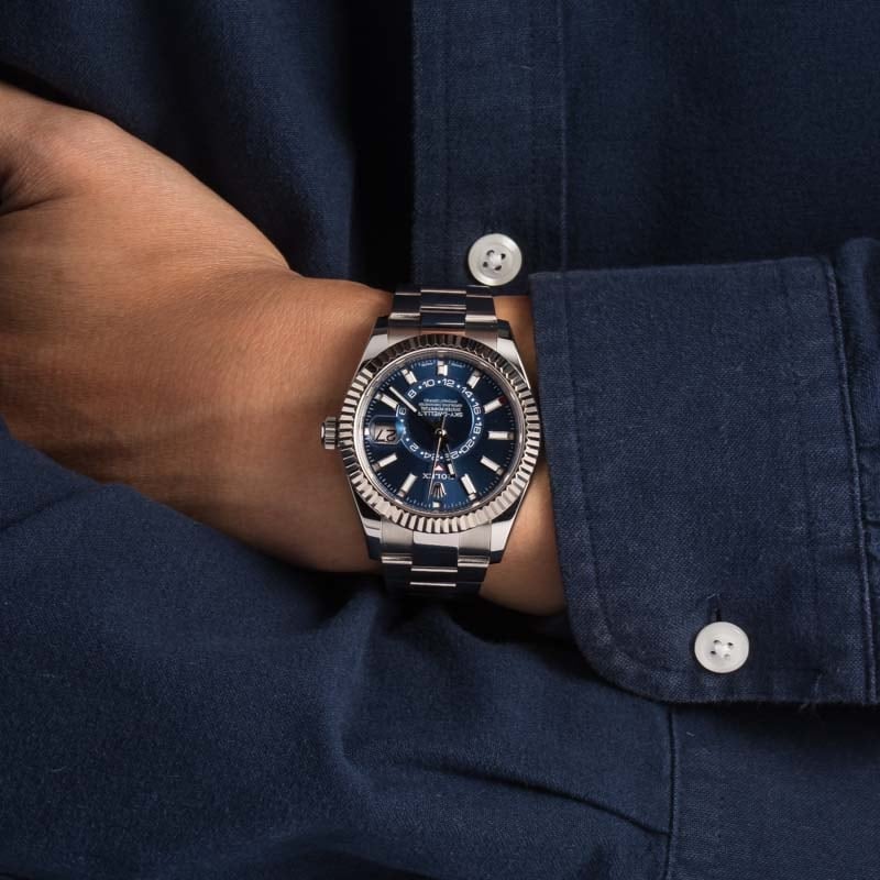 Super Clone Rolex Sky-Dweller 326934 Blue Clean Factory AAA