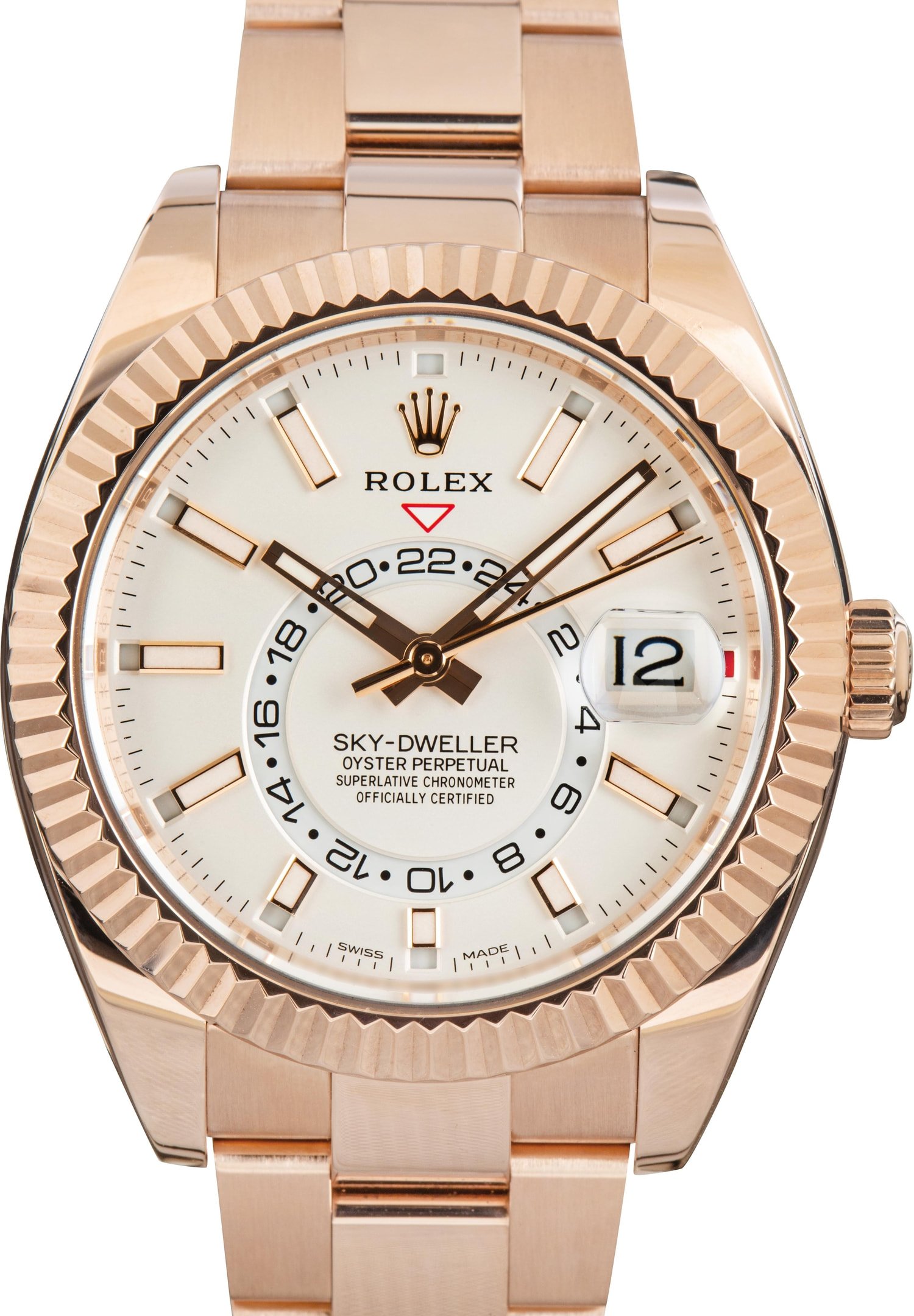 zUsed-Rolex-Sky-Dweller-326935-White-Index-Dial-SKU172640 Clean Factory Super Clone Rolex Sky-Dweller 326935 Rose Gold - Image 1