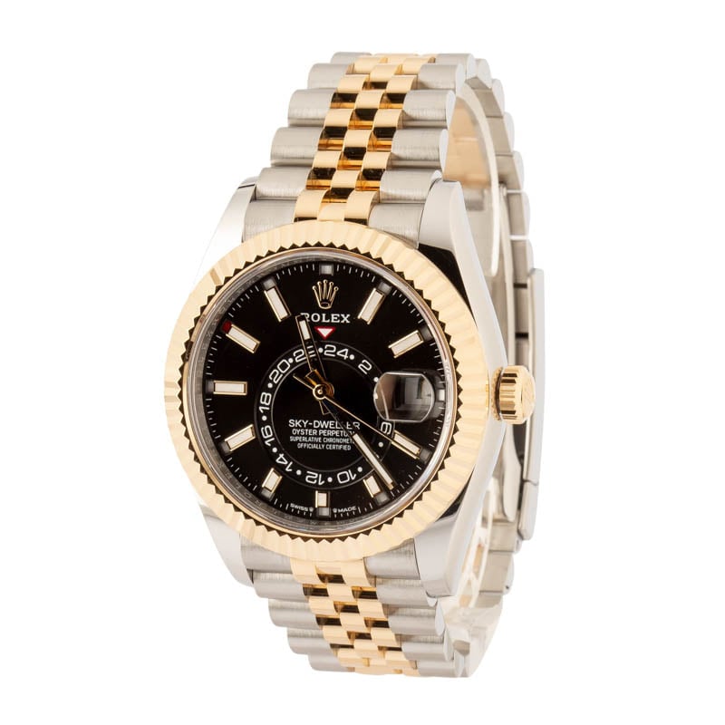 Super Clone Rolex Sky-Dweller 336933 Two-Tone Black Dial