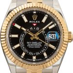 Super Clone Rolex Sky-Dweller 336933 Two-Tone Black Dial