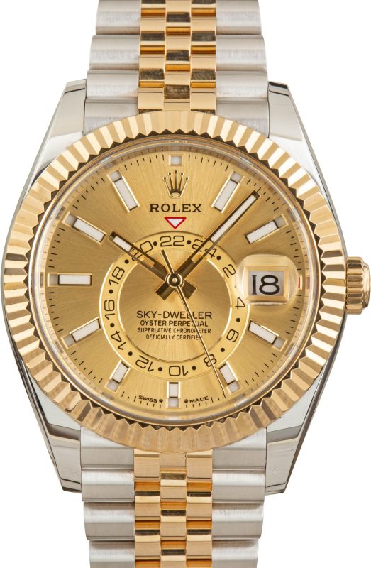 Super Clone Rolex Sky-Dweller 336933 Champagne Dial Clean Factory