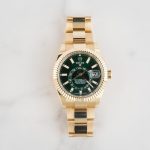 Super Clone Rolex Sky-Dweller 336938 Green Dial Yellow Gold - Image 5