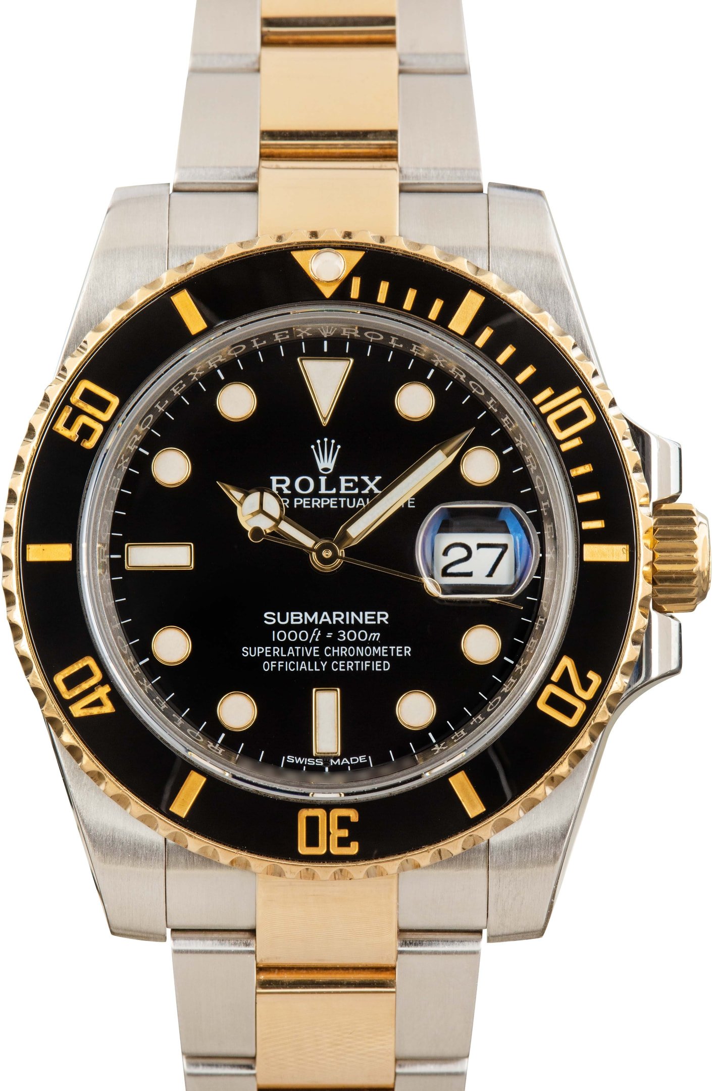 zUsed-Rolex-Submariner-116613-Black-Chromalight-Dial-SKU181245 Clean Factory Super Clone Rolex Submariner 116613 Two-Tone - Image 1