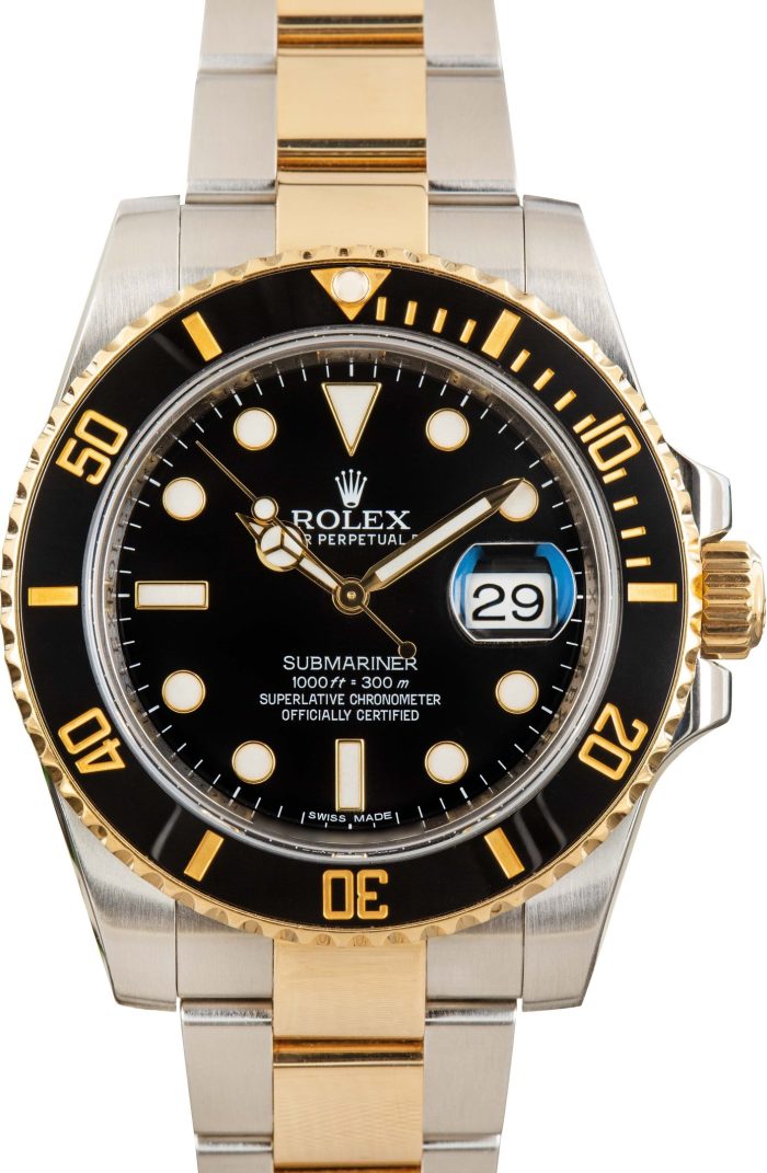 Clean Factory Super Clone Rolex Submariner 116613 Black Gold - Image 2