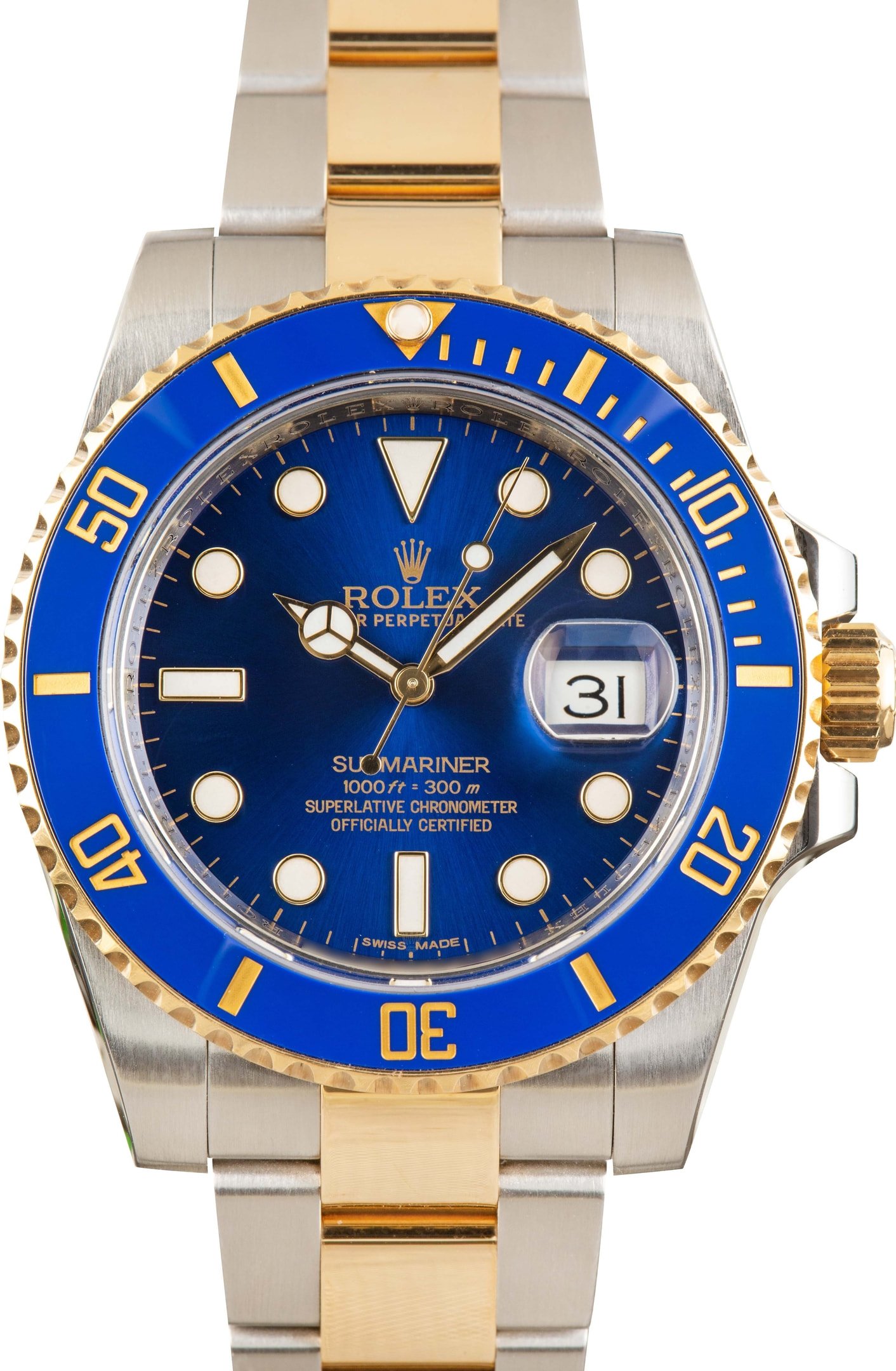 zUsed-Rolex-Submariner-116613-Blue-Dial-SKU182007 Clean Factory Super Clone Rolex Submariner 116613 Blue Two-Tone - Image 1