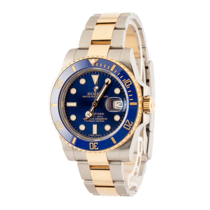 Clean Factory Super Clone Rolex Submariner 116613 Blue Two-Tone