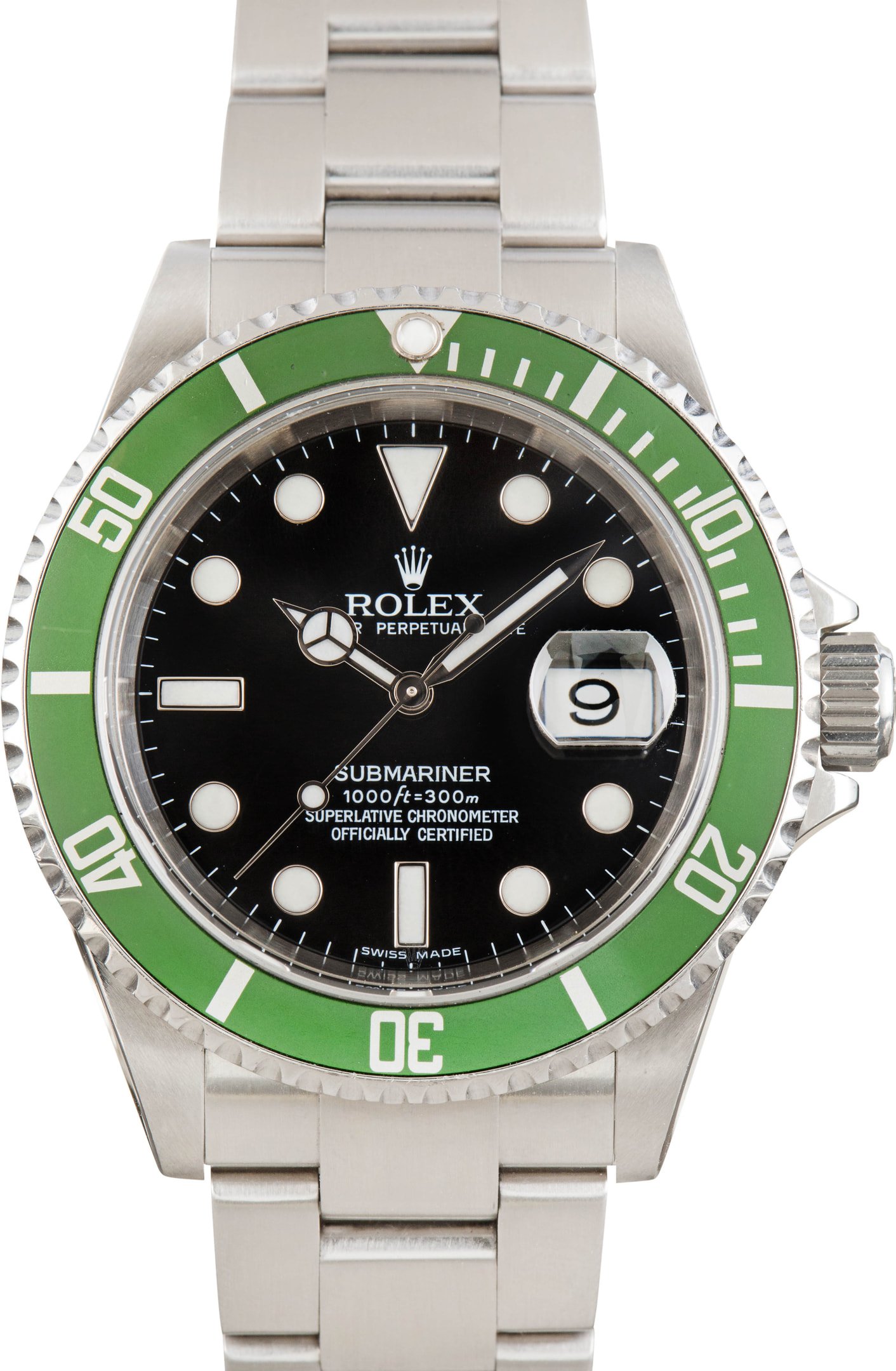 zUsed-Rolex-Submariner-16610-Black-Dial-SKU183358 Clean Factory Super Clone Rolex Submariner 16610LV Kermit 40mm - Image 1