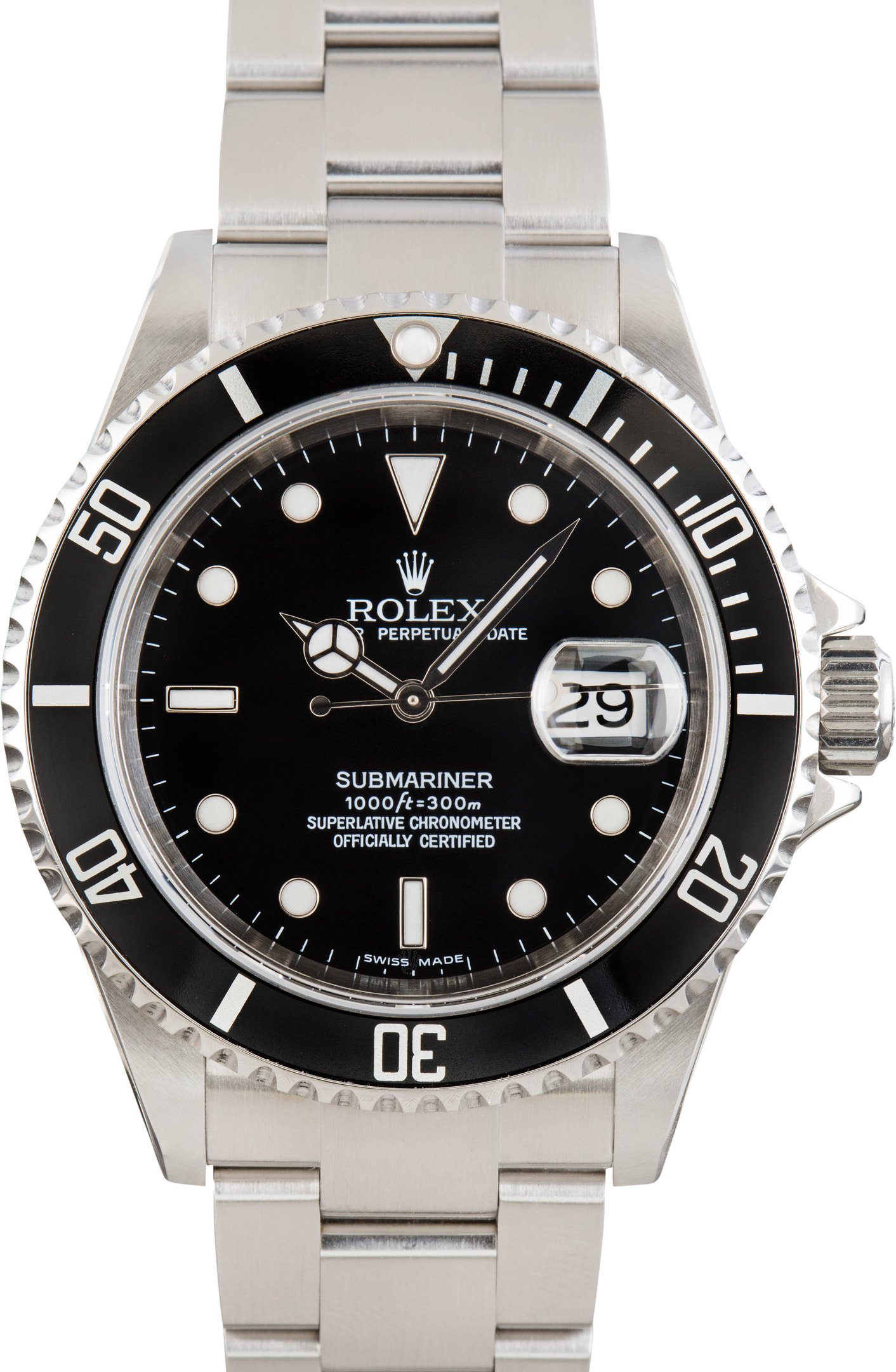 zUsed-Rolex-Submariner-16610-SKU182121 Super Clone Rolex Submariner 16610T No Holes 40mm AAA - Image 1