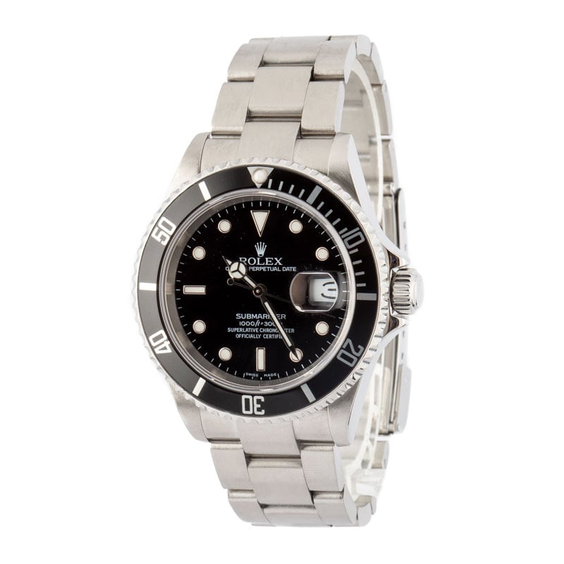 Clean Factory Super Clone Rolex Submariner 16610 Black 40MM