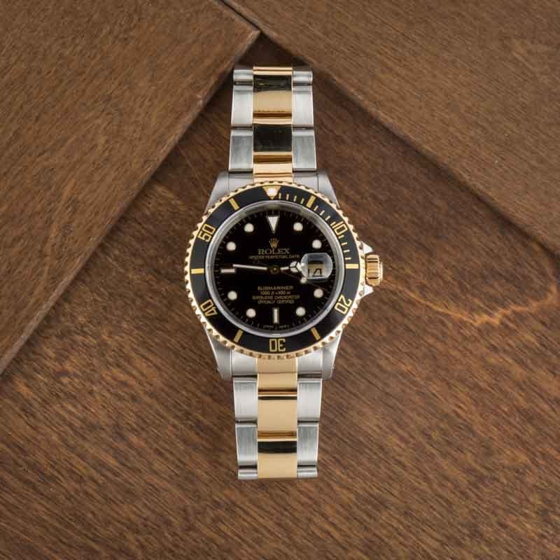 Super Clone Rolex Submariner 16613 Steel Gold AAA Rep