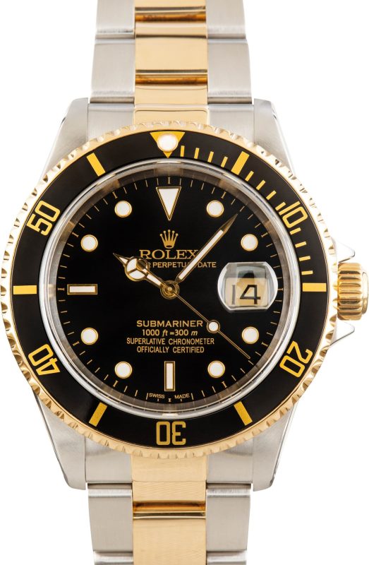 Super Clone Rolex Submariner 16613 Steel Gold AAA Rep