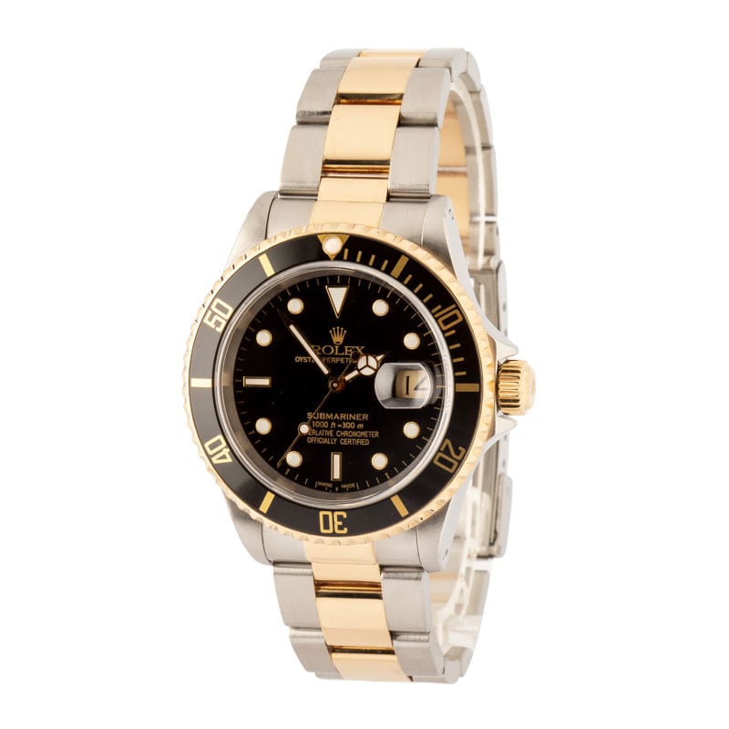 Super Clone Rolex Submariner 16613 Steel Gold AAA Rep