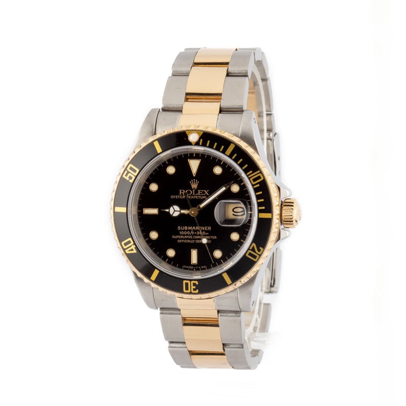 Super Clone Rolex Submariner 16613 Steel Gold AAA Rep