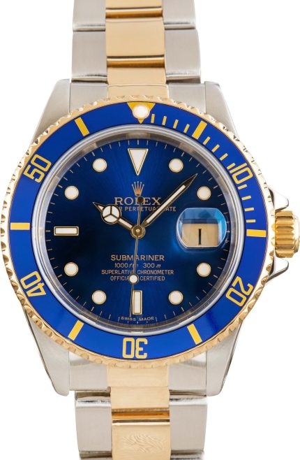Clean Factory Super Clone Rolex Submariner 16613 Two-Tone Blue