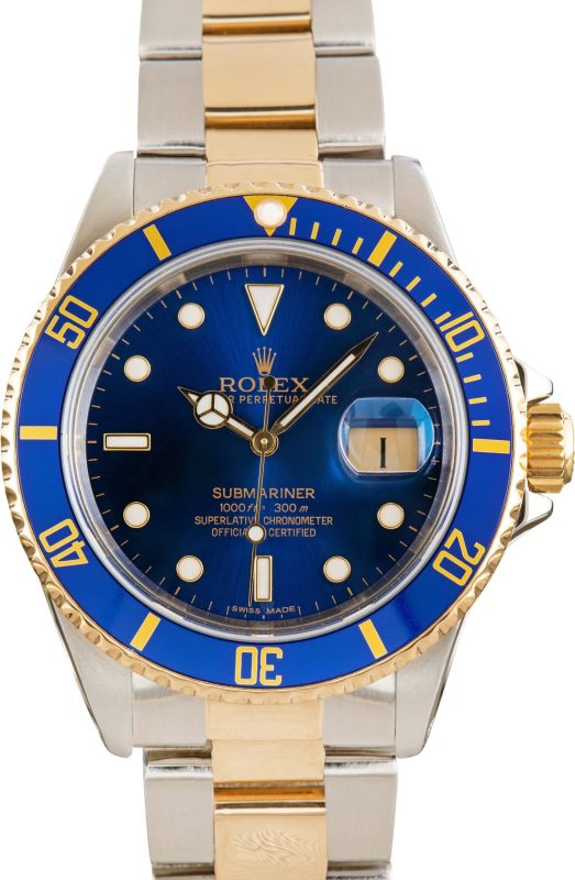 Clean Factory Super Clone Rolex Submariner 16613 Two-Tone Blue