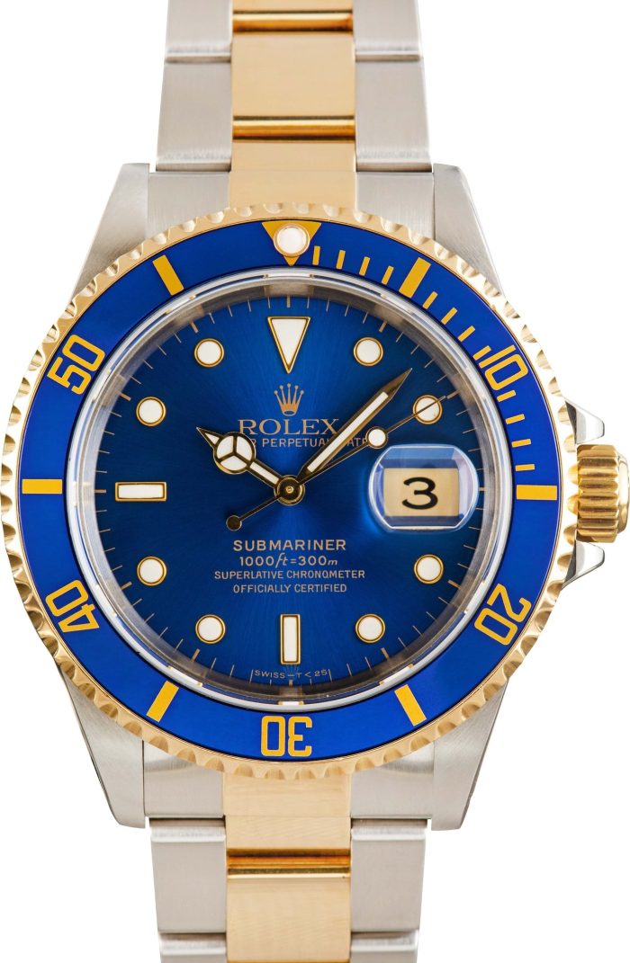 Clean Factory Super Clone Rolex Submariner 16613 Blue Two-Tone - Image 2
