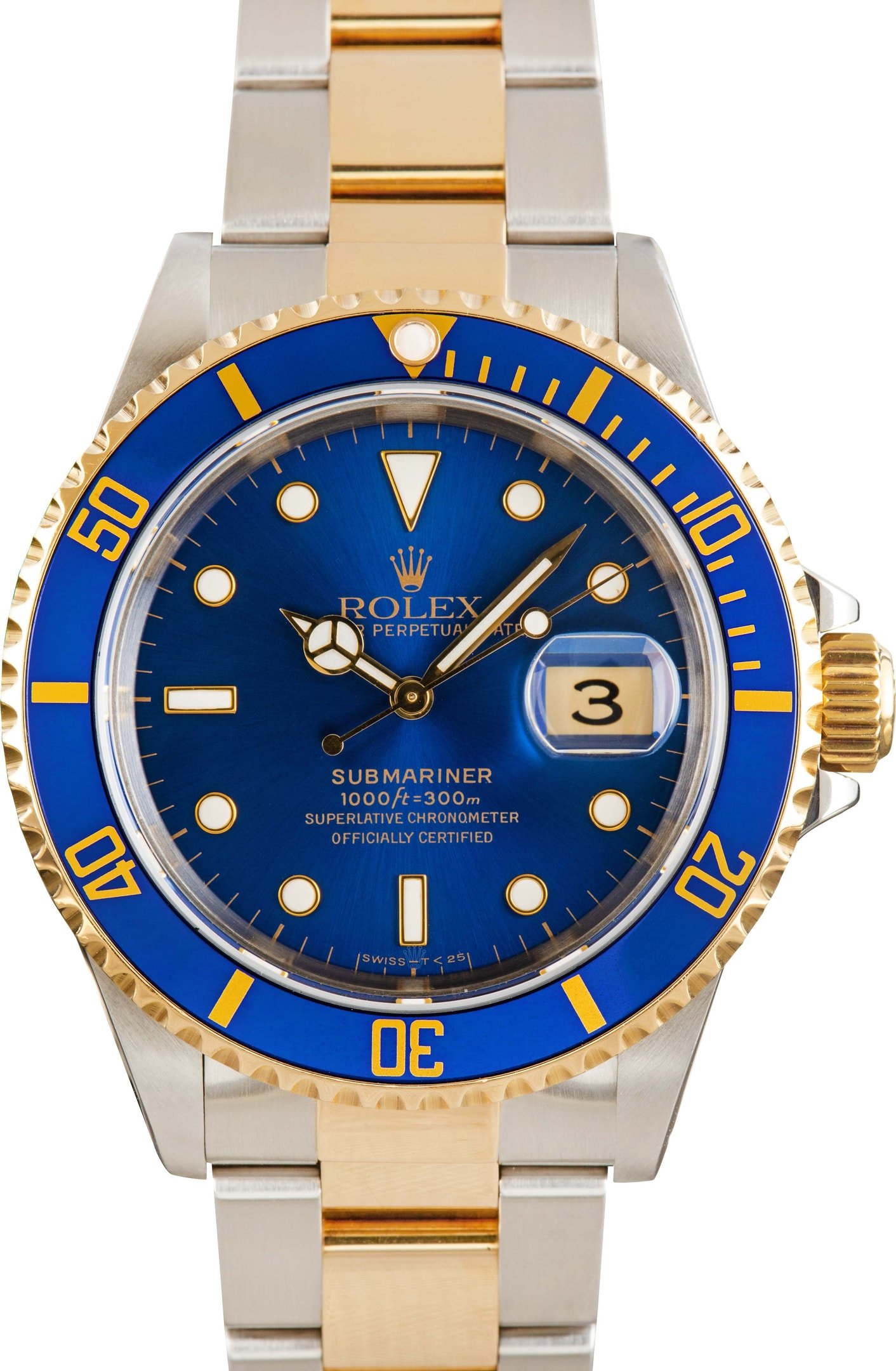 zUsed-Rolex-Submariner-16613-Blue-Dial-SKU182513 Clean Factory Super Clone Rolex Submariner 16613 Blue Two-Tone - Image 1