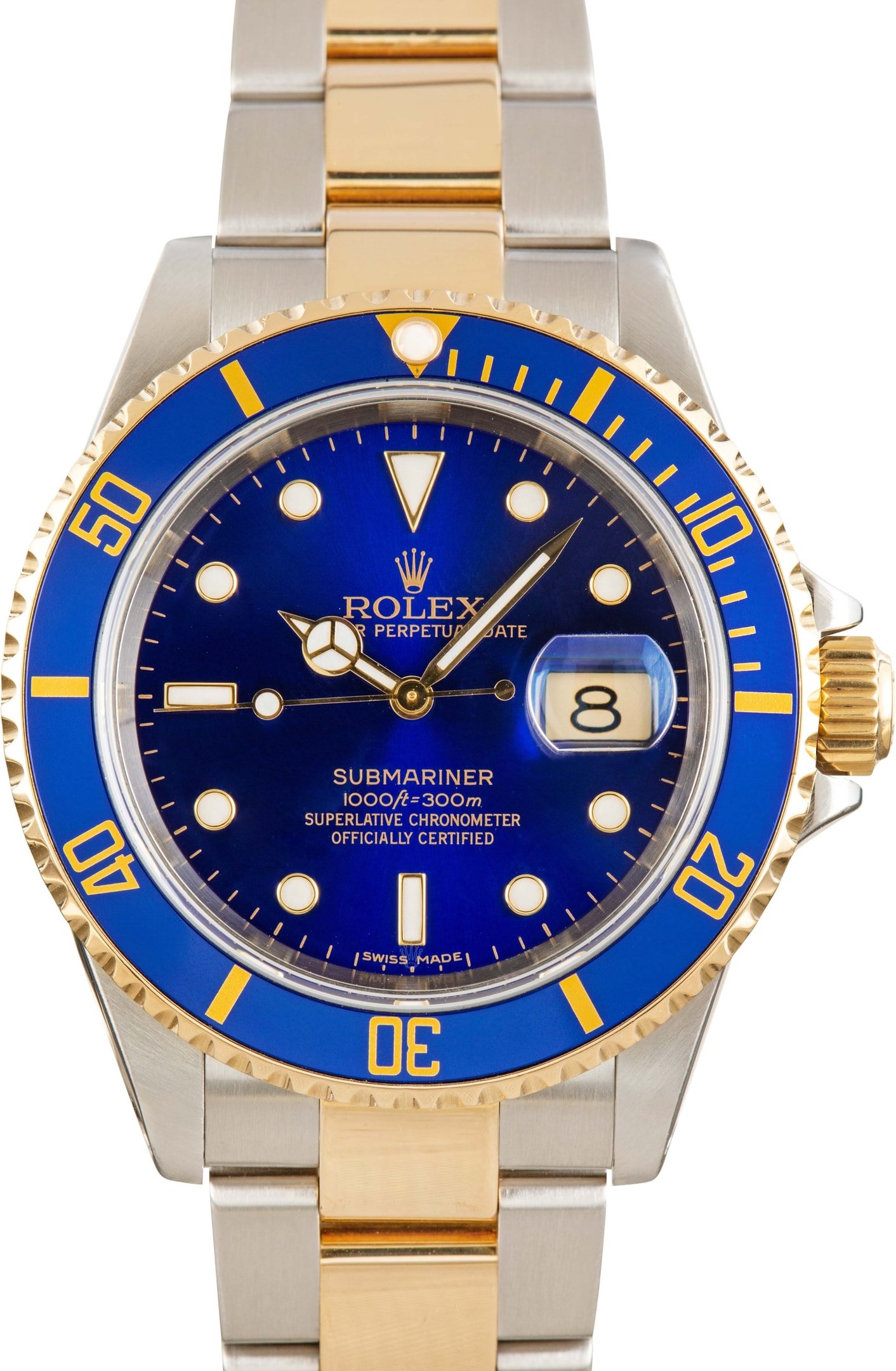 zUsed-Rolex-Submariner-16613-Blue-Dial-SKU183138 Clean Factory Super Clone Rolex Submariner 16613 Blue Two-Tone - Image 1