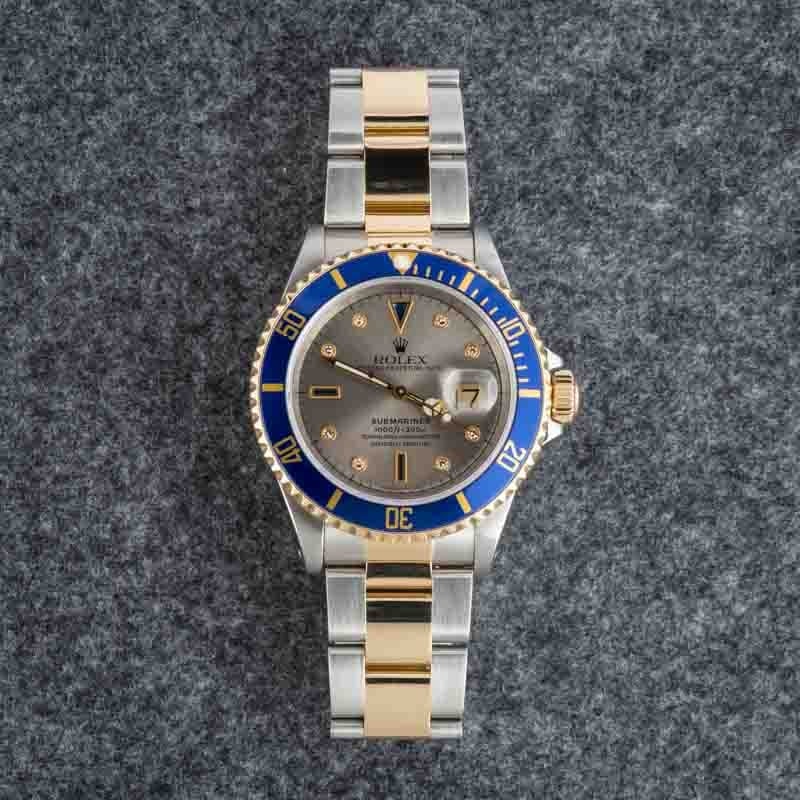Clean Factory Super Clone Rolex Submariner 16613 Serti Slate