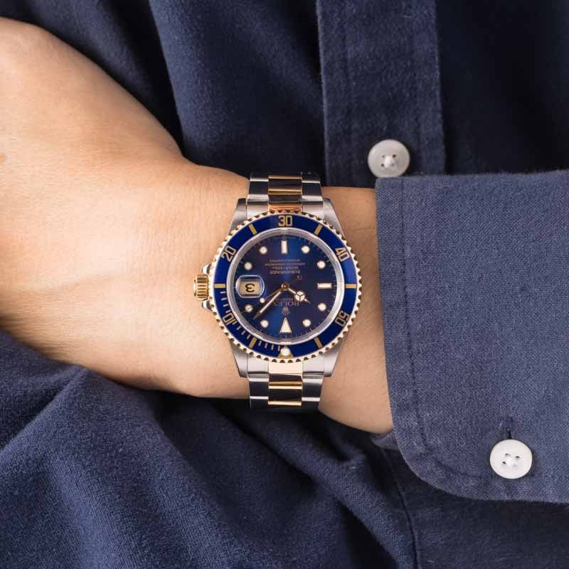 Clean Factory Super Clone Rolex Submariner 16613 Blue Two-Tone