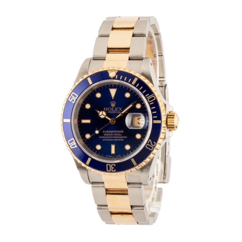 Clean Factory Super Clone Rolex Submariner 16613 Blue Dial Two-Tone