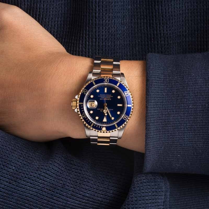 Clean Factory Super Clone Rolex Submariner 16613 Blue Dial Two-Tone
