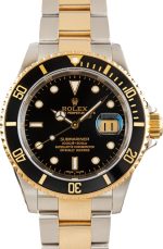 Super Clone Rolex Submariner 16613 Two-Tone Black Dial AAA