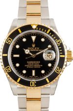 Super Clone Rolex Submariner 16613 Steel Gold Black Dial AAA