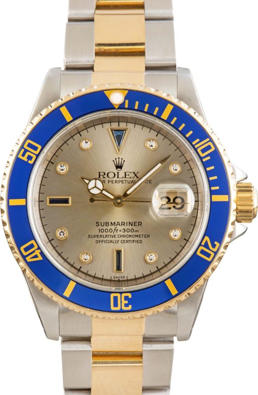 Clean Factory Super Clone Rolex Submariner 16613 Serti AAA Rep