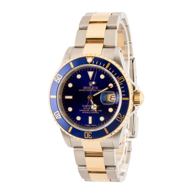 Clean Factory Super Clone Rolex Submariner 16613 Blue Two-Tone