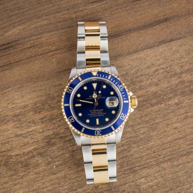 Clean Factory Super Clone Rolex Submariner 16613 Blue Dial Two-Tone