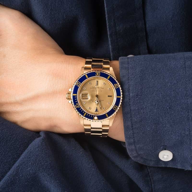 Clean Factory Super Clone Rolex Submariner 16808 Champagne Serti